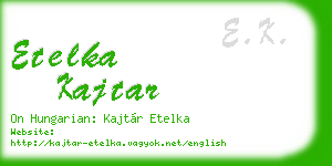 etelka kajtar business card