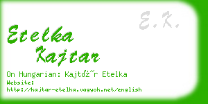 etelka kajtar business card